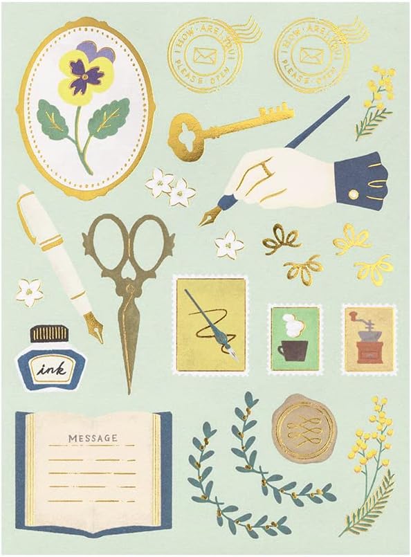 Midori 86923006 Letter Set, Collage, Stationery Pattern