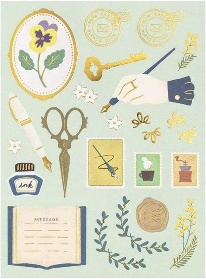 Midori 86923006 Letter Set, Collage, Stationery Pattern