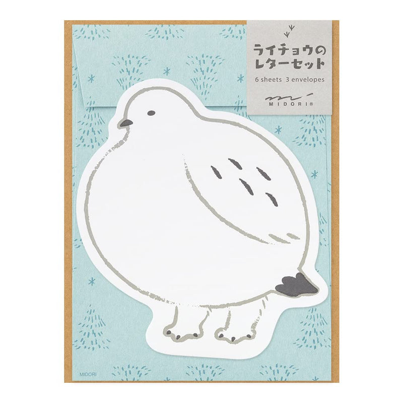 Midori 86925006 Letter Set, Die Cut, Grouse Pattern