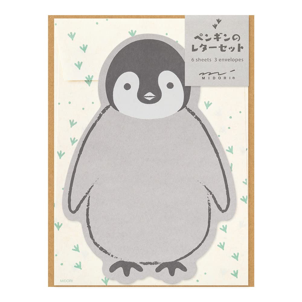 Midori 86926006 Die Cut Penguin Letter Set