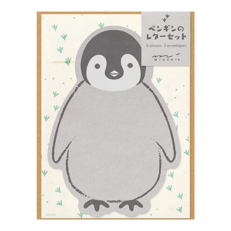 Midori 86926006 Die Cut Penguin Letter Set