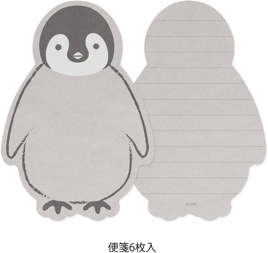 Midori 86926006 Die Cut Penguin Letter Set