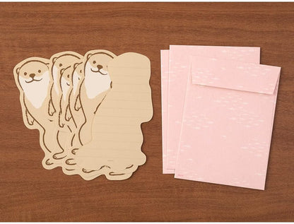 DESIGNPHIL 86927006 Midori Letter Set, Die Cut Otter Pattern