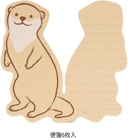 DESIGNPHIL 86927006 Midori Letter Set, Die Cut Otter Pattern