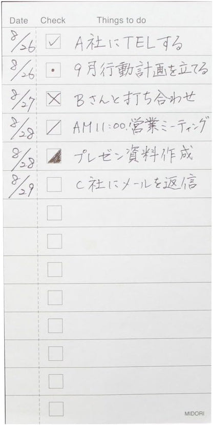 Midori Memo to-Do List, Navy Blue 91802345