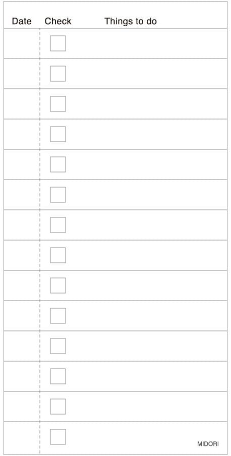 Midori Memo to-Do List, Navy Blue 91802345