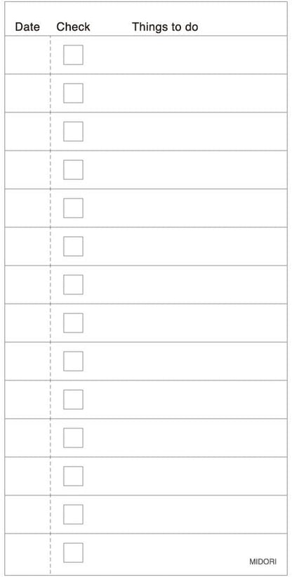 Midori Memo to-Do List, Navy Blue 91802345