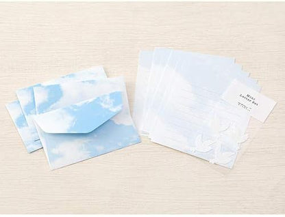 Midori Mini Letter Set, Sky Blue Nokimochi 91802-608