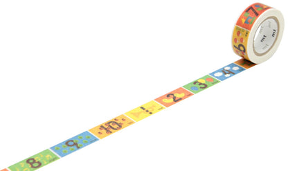 mt Washi Masking Tape for Kids - Number