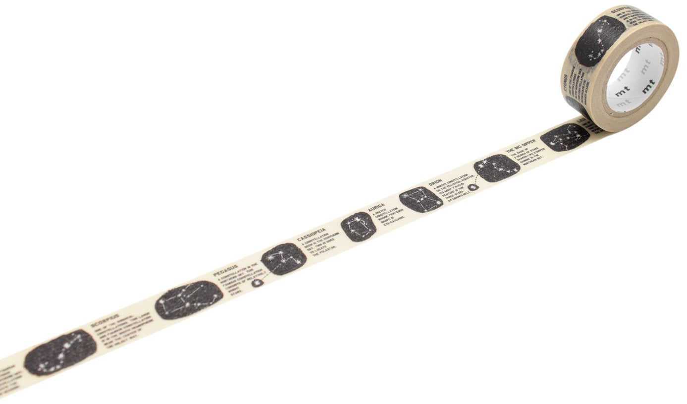 Cinta adhesiva washi tape para niños con diseño de constelación, de la marca MT