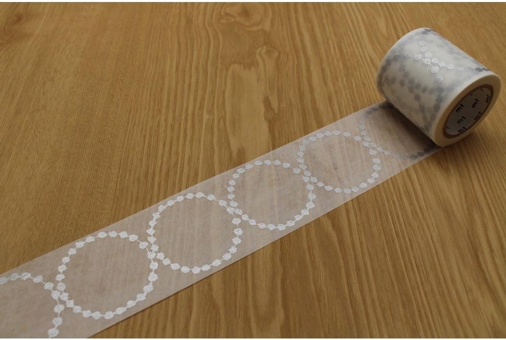 MT"Mina Perhonen Tambourine Grande" Washi Masking Tape - Silver