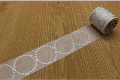 MT"Mina Perhonen Tambourine Grande" Washi Masking Tape - Silver