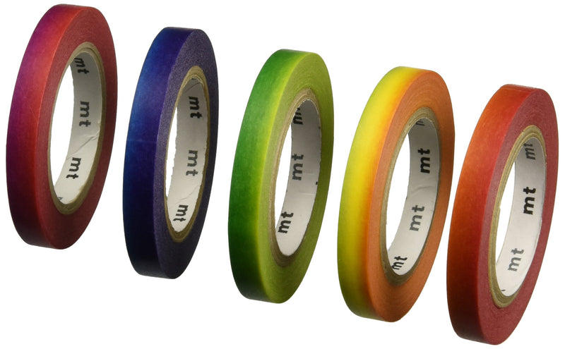 Masking Tape MT Set of 7 Rolls Slim 6 mm x 10 m – Rainbow
