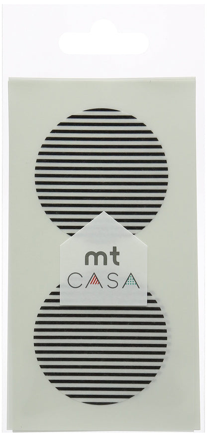 MT CASA 50 mm Seal Circle Sticker - Border Black (Pack of 10