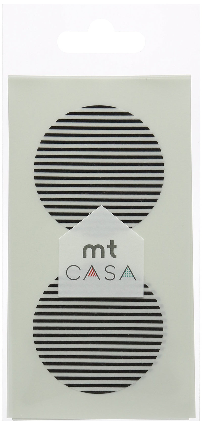 MT CASA 50 mm Seal Circle Sticker - Border Black (Pack of 10