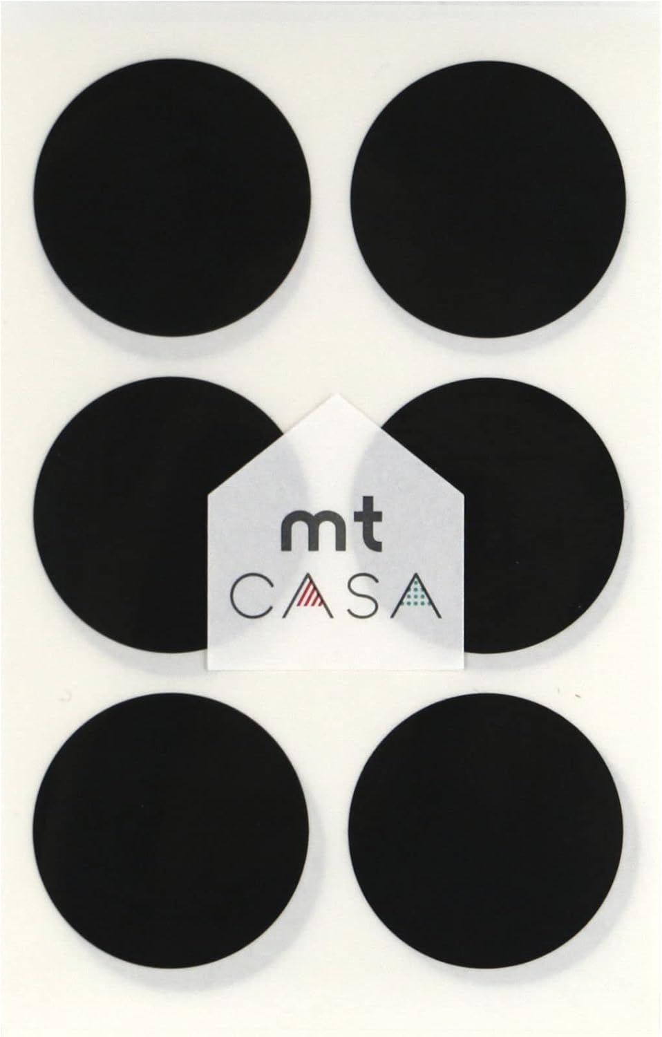 MT CASA 35 mm Seal Circle Sticker - Matte Black (Pack of 30