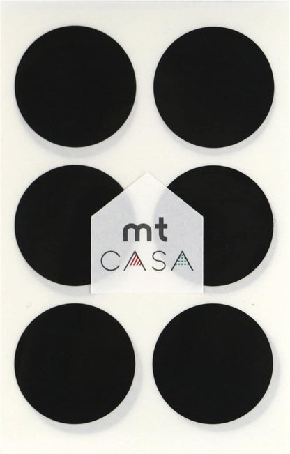MT CASA 35 mm Seal Circle Sticker - Matte Black (Pack of 30