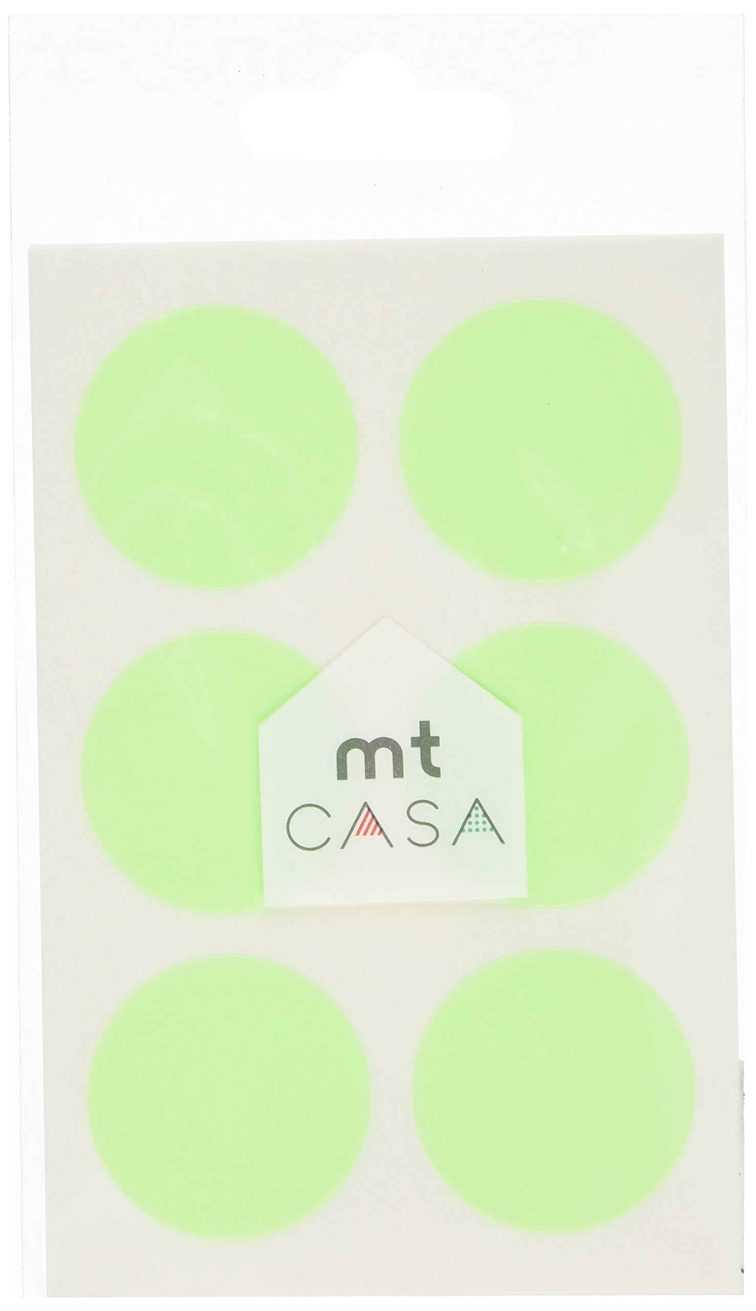 MT CASA 35 mm Seal Circle Sticker - Shocking Green (Pack of 30