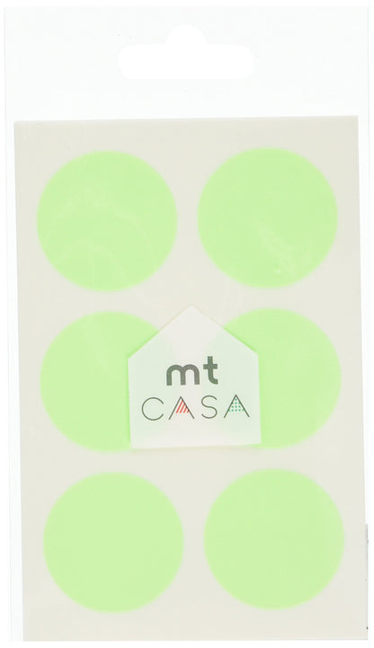 MT CASA 35 mm Seal Circle Sticker - Shocking Green (Pack of 30