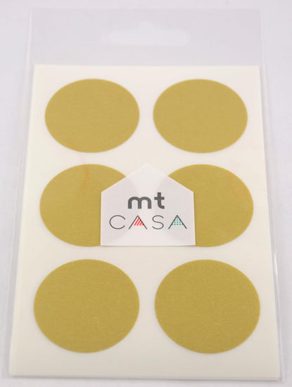 MT CASA 35 mm Seal Circle Sticker - Gold (Pack of 30