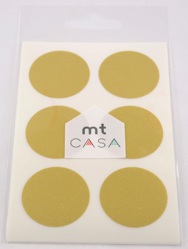 MT CASA 35 mm Seal Circle Sticker - Gold (Pack of 30