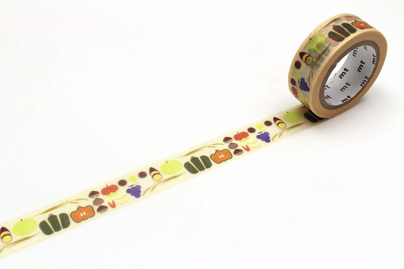 mt ex 'Fruitful' Washi Masking Tape 15mm x 7m - 1 roll
