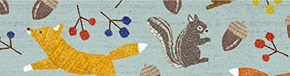 MT ex 'Embroidery Fox and Squirrel' Washi Masking Tape 15mm x 7m - 1 roll