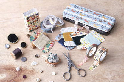 MT ex 'Embroidery Fox and Squirrel' Washi Masking Tape 15mm x 7m - 1 roll