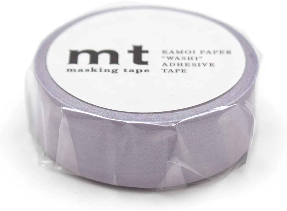 MT Products Pastel Lavender Washi Masking Tape - 1 Roll - 15mm x 7m, Purple