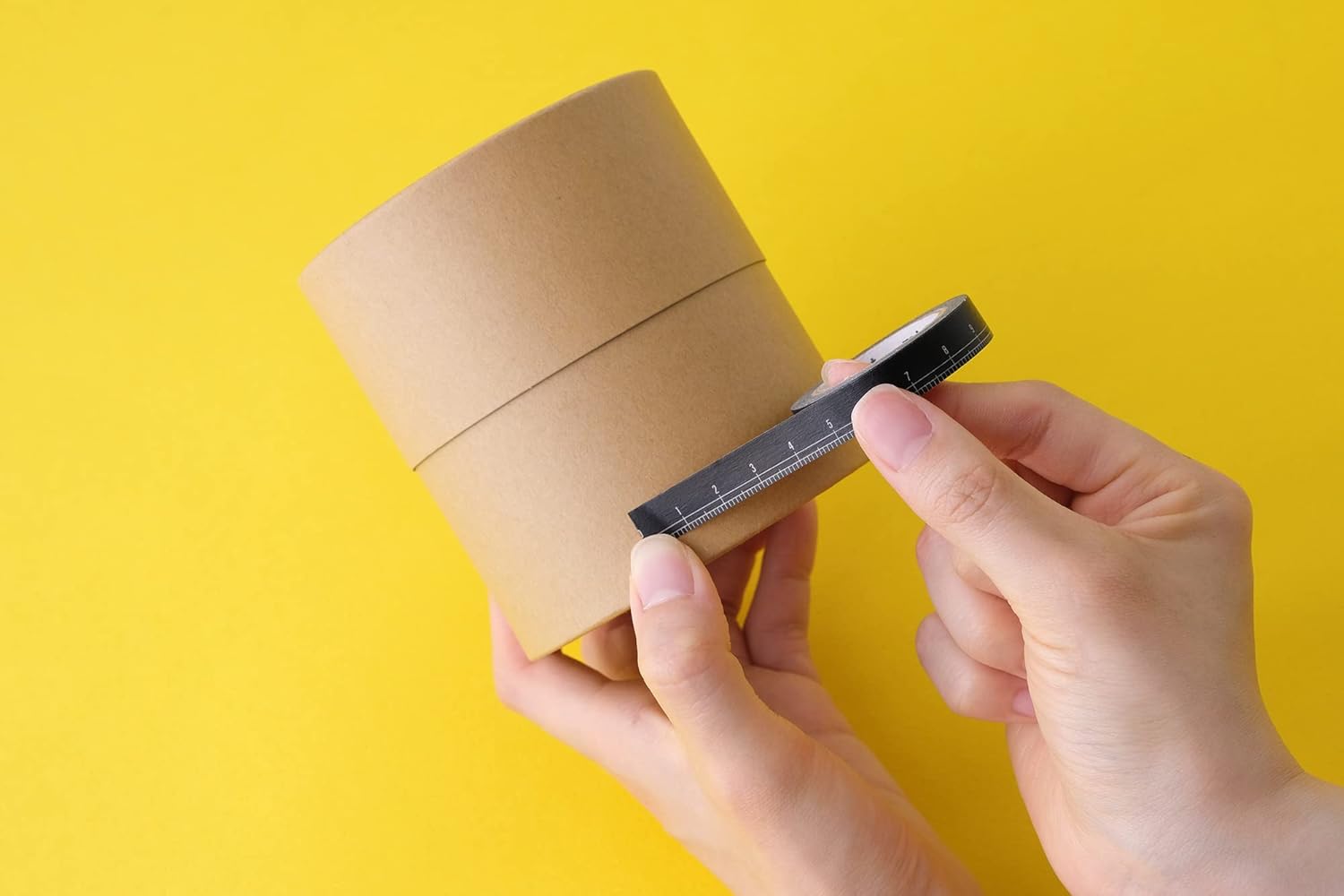 MT ex Washi Masking Tape 10mm x 7m - Black Ruler