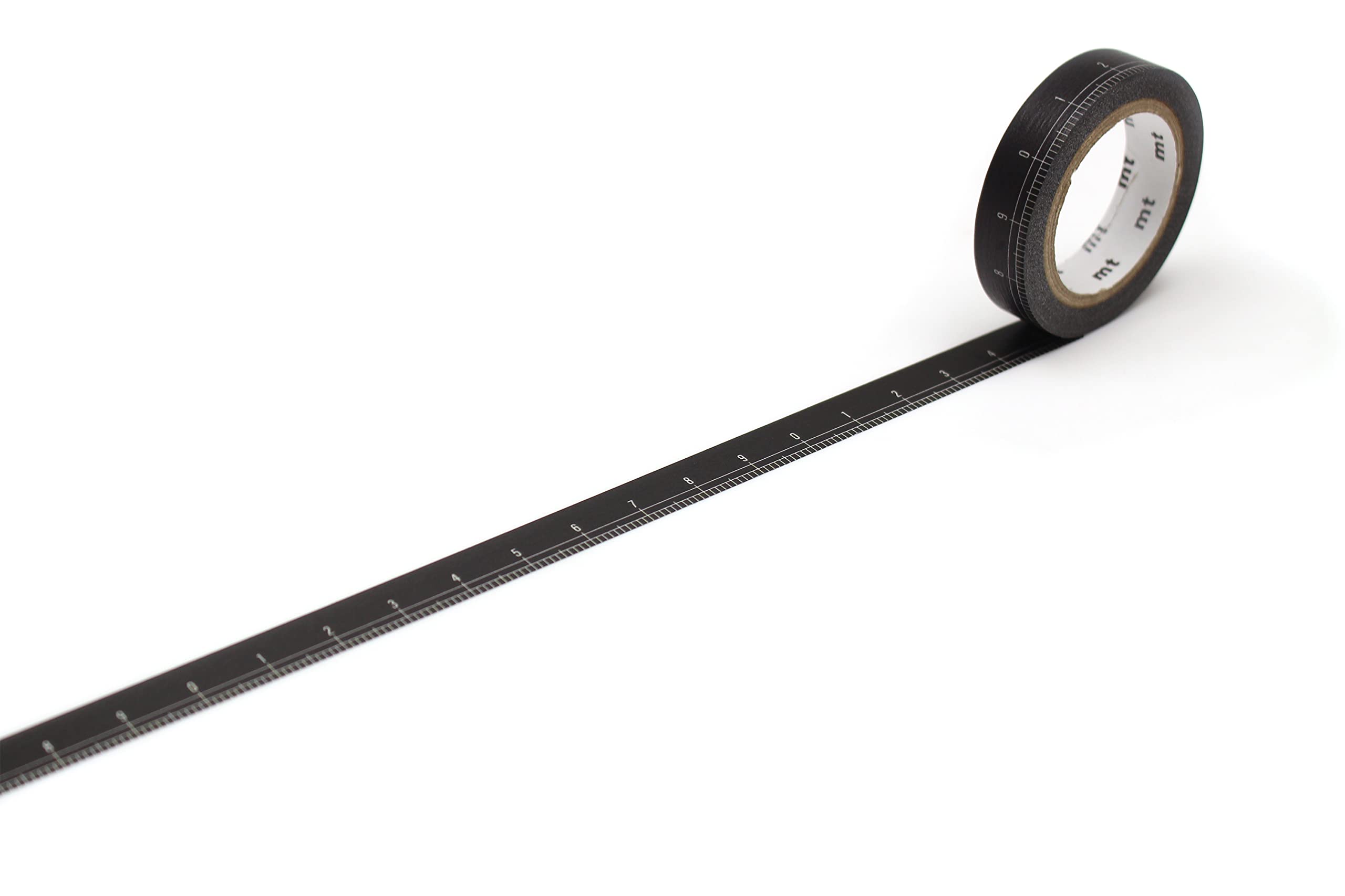 MT ex Washi Masking Tape 10mm x 7m - Black Ruler