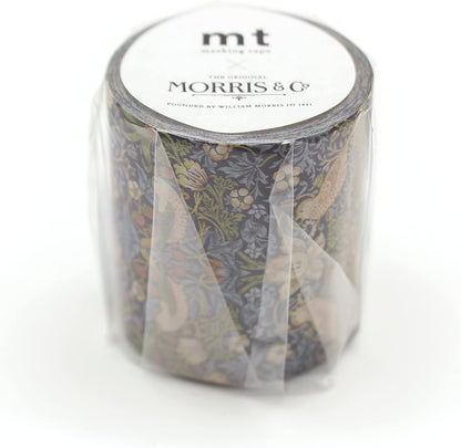 MT Morris & Co. Washi Masking Tape 50mm x 7m - Strawberry Thief Indigo/Mineral