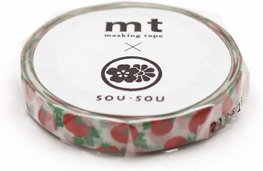 MT SOU SOU Washi Masking Tape 7mm x 7m - Tomato