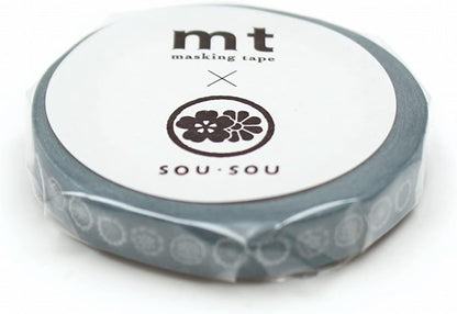 MT SOU SOU Washi Masking Tape 7mm x 7m - Floral Embroidery