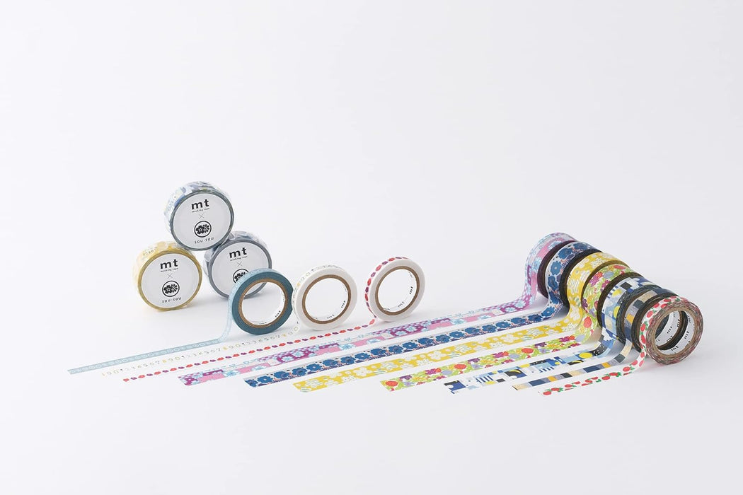 MT SOU SOU Washi Masking Tape 15mm x 7m - Multi Cherry Blossoms