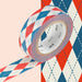Masking tape checkerboard - Red and blue - 1,5 cm x 7 m