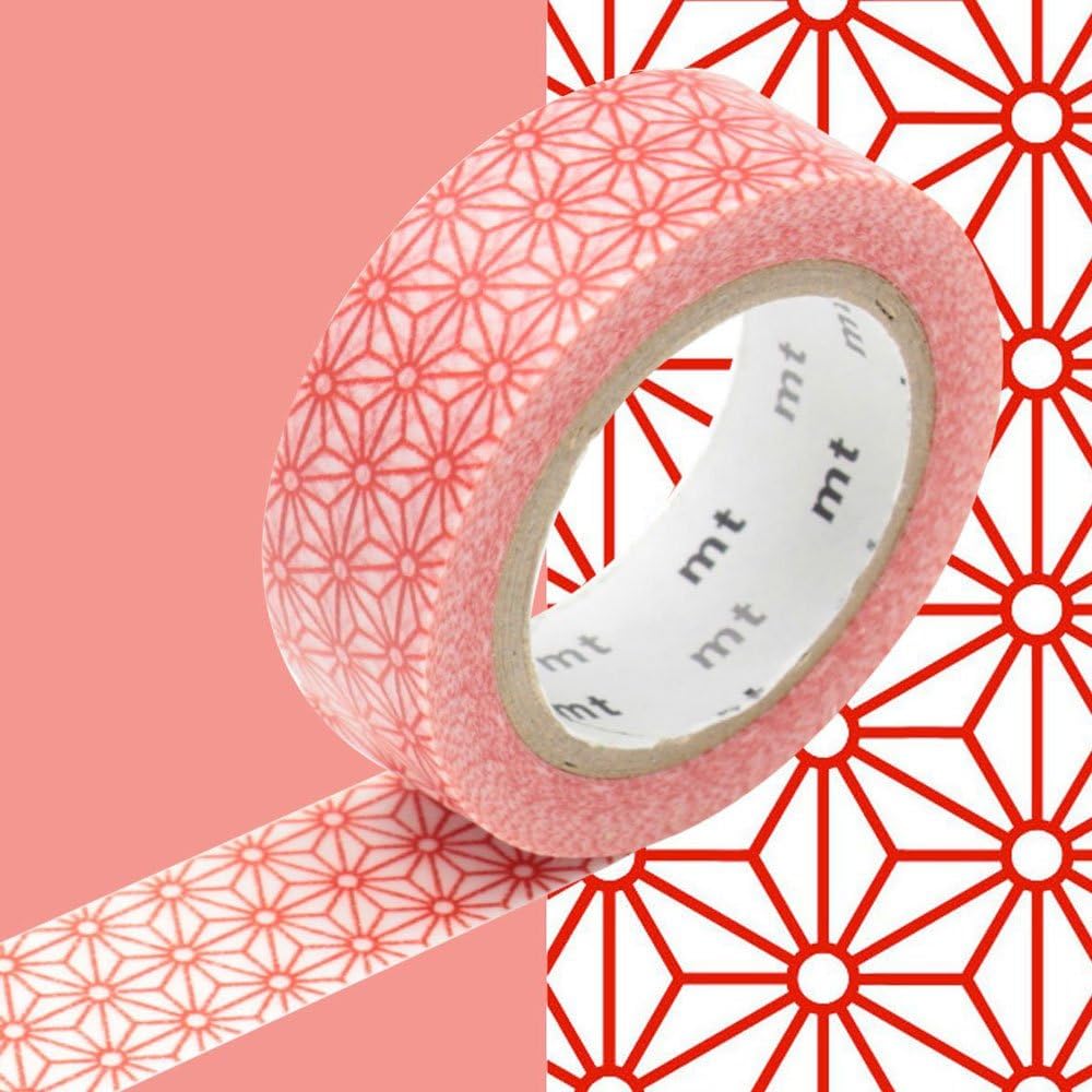 mt Asanoha Shuaka Washi Masking Tape Roll - Red