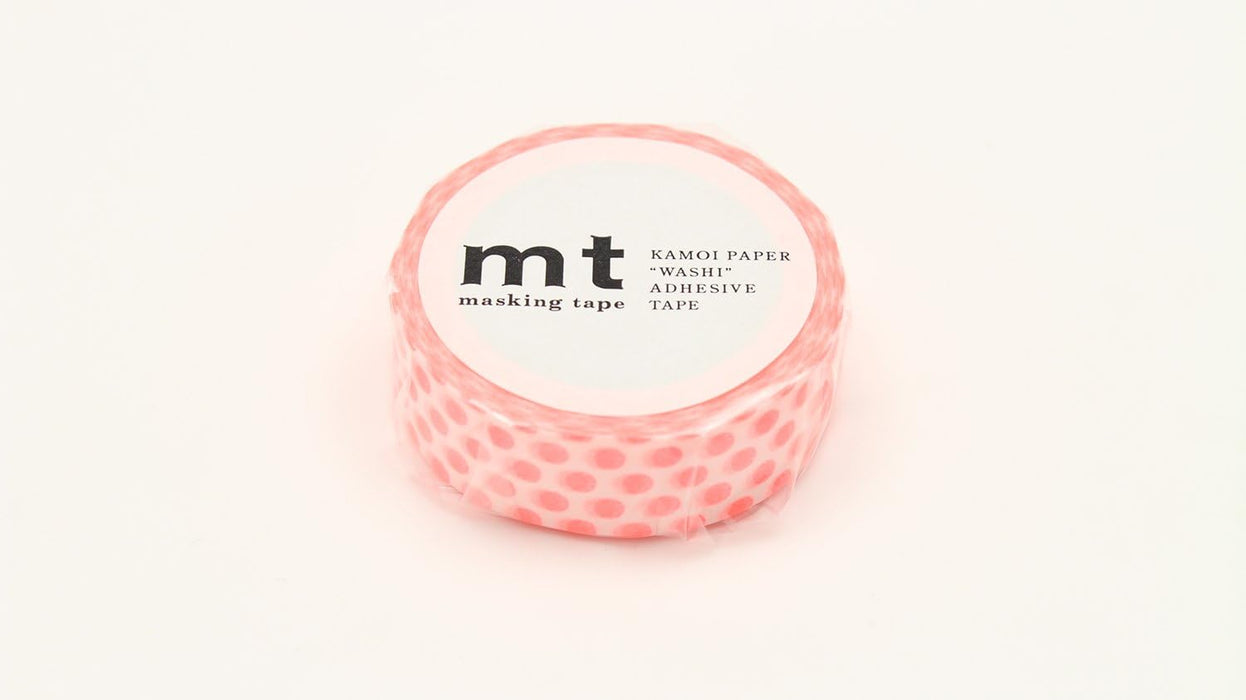 mt Masking Tape 1P Dot Shocking Red Washi Masking Tape - Shocking Red