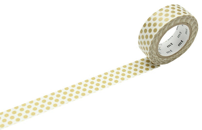 mt Masking Tape 1P"Dot Gold 2" Washi Masking Tape - Gold