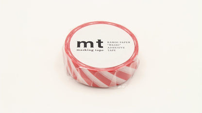 mt Masking Tape 1P "Stripe Red" Washi Masking Tape - Red