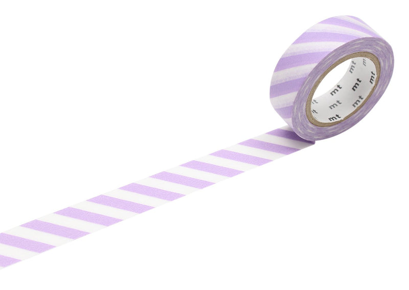 mt Masking Tape 1P"Stripe Lilac 2" Washi Masking Tape - Lilac