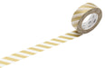 mt Masking Tape 1P"Stripe Gold 2" Washi Masking Tape - Gold