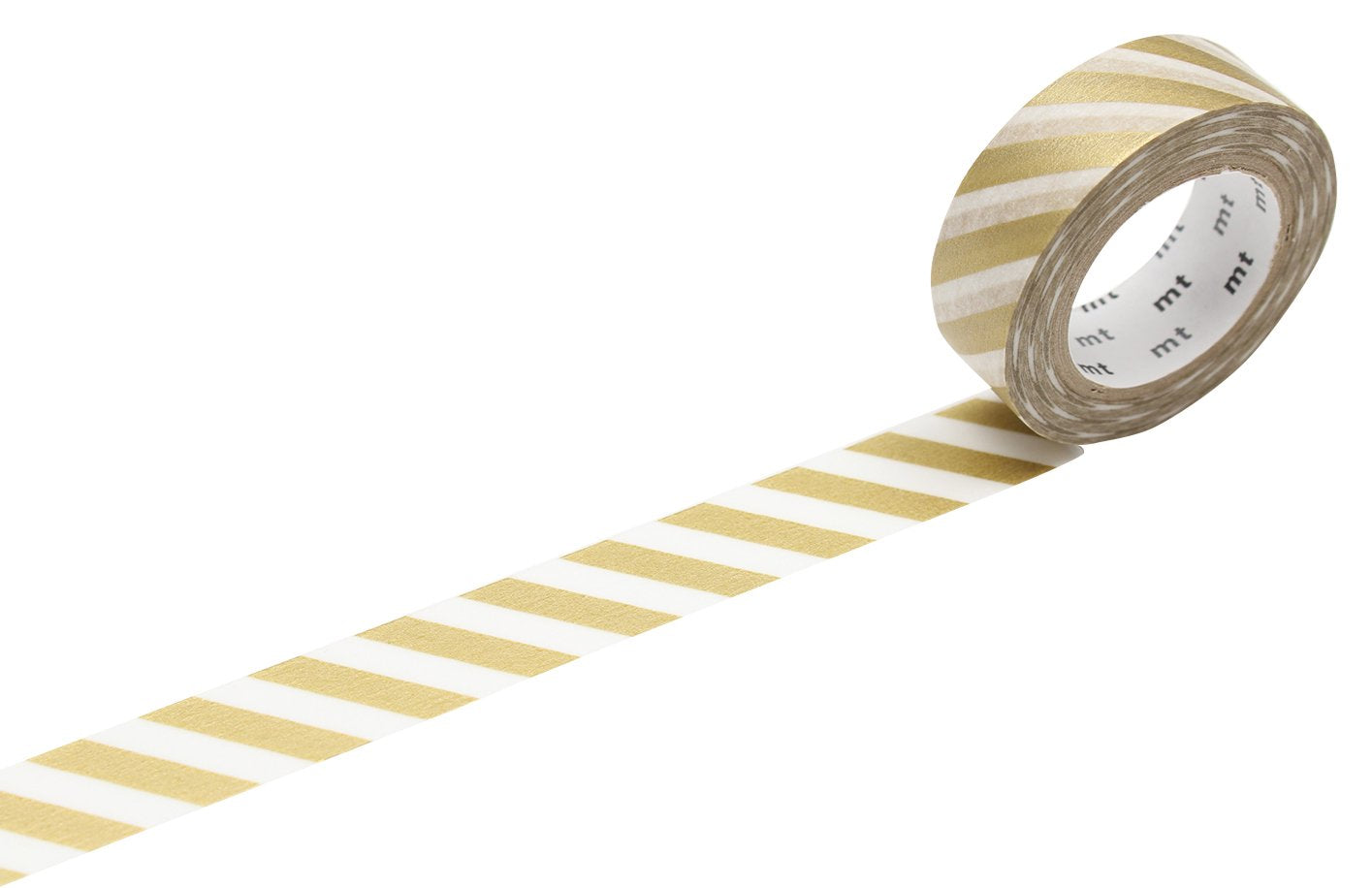 mt Masking Tape 1P"Stripe Gold 2" Washi Masking Tape - Gold