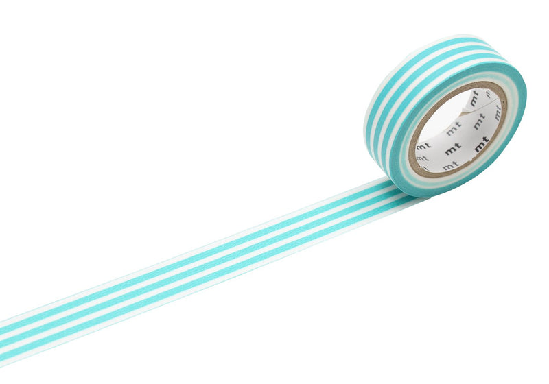 mt Masking Tape 1P "Border Soda" Washi Masking Tape - Soda Blue