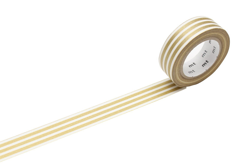 mt Masking Tape 1P "Border Gold 2" Washi Masking Tape - Gold