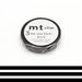 MT MASKING TAPE Slim Set of 3 Decorative Washi Paper Rolls 3 mm x 7 m, Plain Black/Matte Black