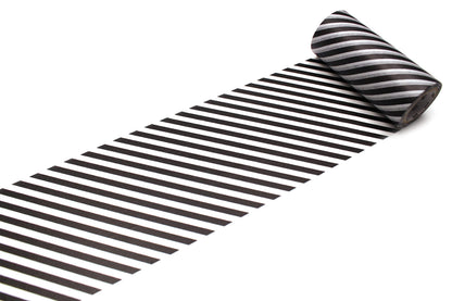 MT Tapes Stripe Black Washi Masking Tape 100mm - 1 Roll
