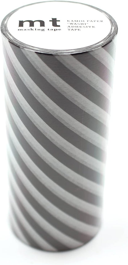 MT Tapes Stripe Black Washi Masking Tape 100mm - 1 Roll