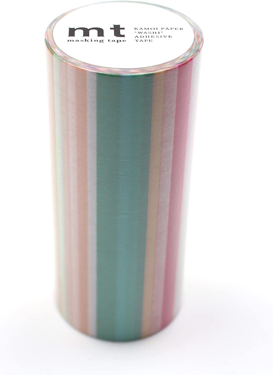 MT Tapes Stripe Multi Border Pastel Washi Masking Tape 100mm - 1 Roll
