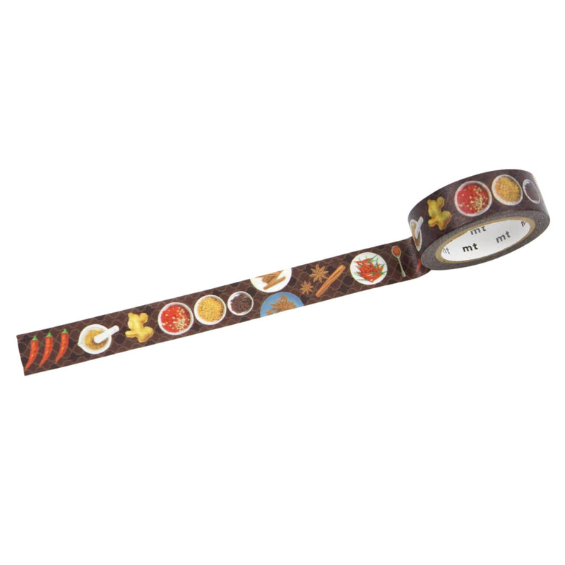 MT Products Washi Tape, Lined Up Spices (0.6 in. x 7.67 yds.), One Size